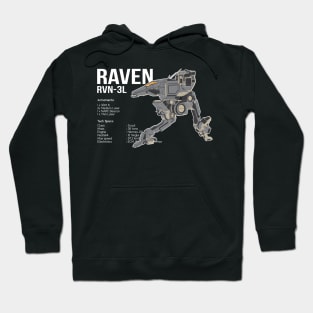 Mechwarrior Raven RVN-3L Black Hoodie